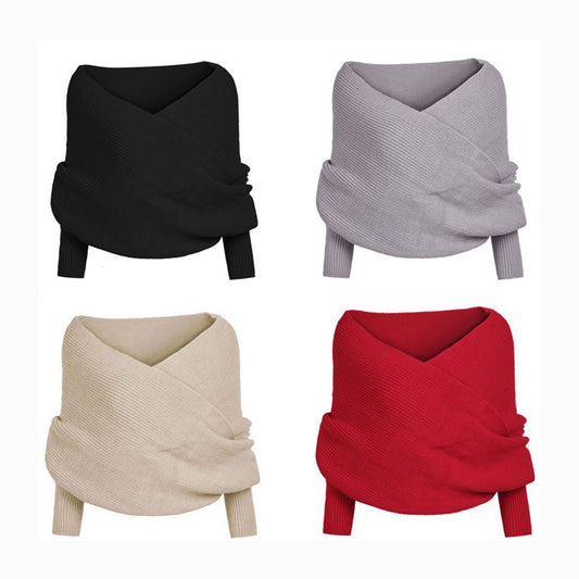 Overshort sweater blouse