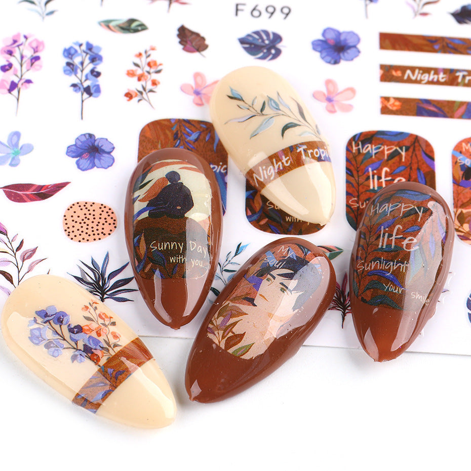 Nail Floral Sticker