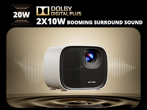 Etoe E3 Pro Projector, 1080P FHD Smart Projector