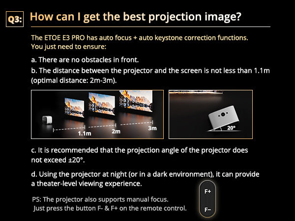 Etoe E3 Pro Projector, 1080P FHD Smart Projector