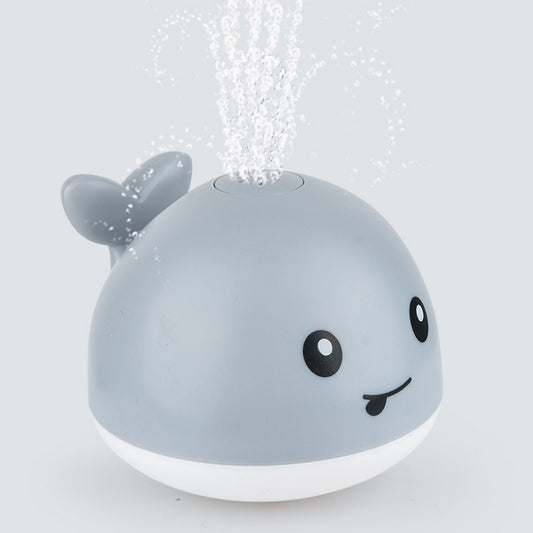 Electric sensor water spray whale baby toys with lights and music universal play water toys