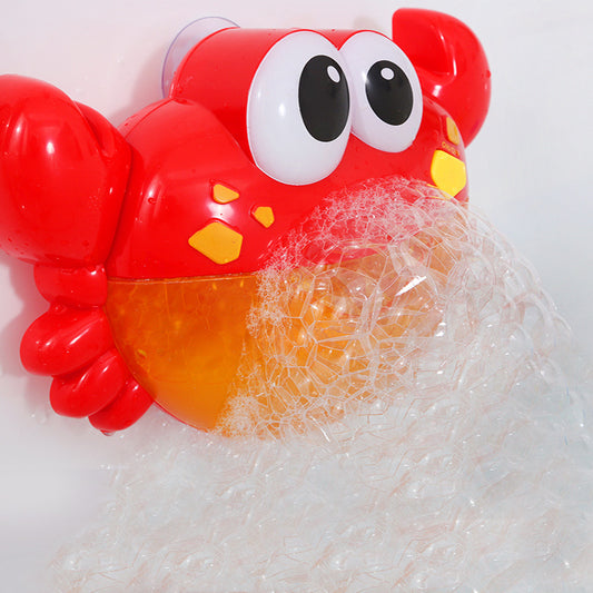 Crab spit bubble children play water vibrato blowing baby bathtub toy