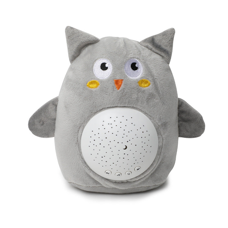Soothing star projection night light plush toy baby coaxing doll