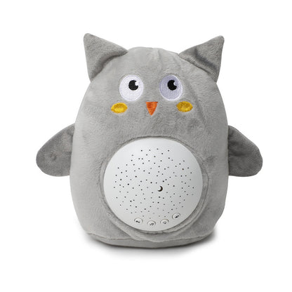 Soothing star projection night light plush toy baby coaxing doll