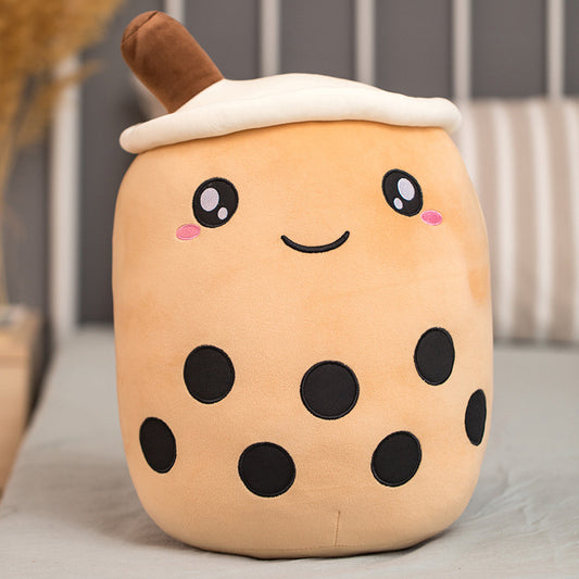 Plush toy cute pearl milk tea cup pillow