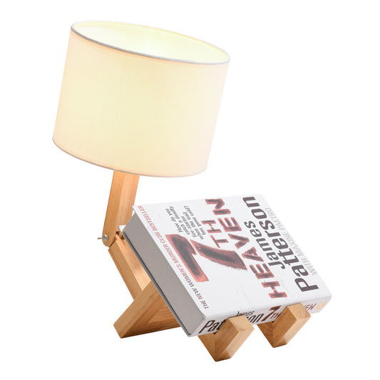 Table Lamp Adjustable Wooden Bedside Desk creative 10.4" X 18.8"Brown Contemporary Energy Efficient - THEAMBIENCEHOME