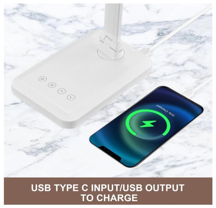 LED Desk Lamp with USB Charging Port - THEAMBIENCEHOME