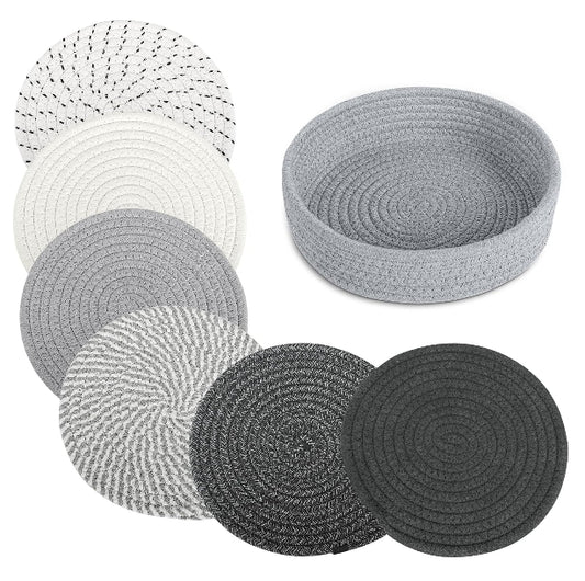 8" Trivets for Hot Dishes, 6 Heat Resistant Hot Pads - THEAMBIENCEHOME