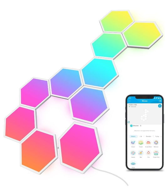 RGBIC Hexagon LED Wall Lights - THEAMBIENCEHOME