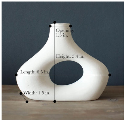 Ceramic Hollow Vase Set of 2 - THEAMBIENCEHOME