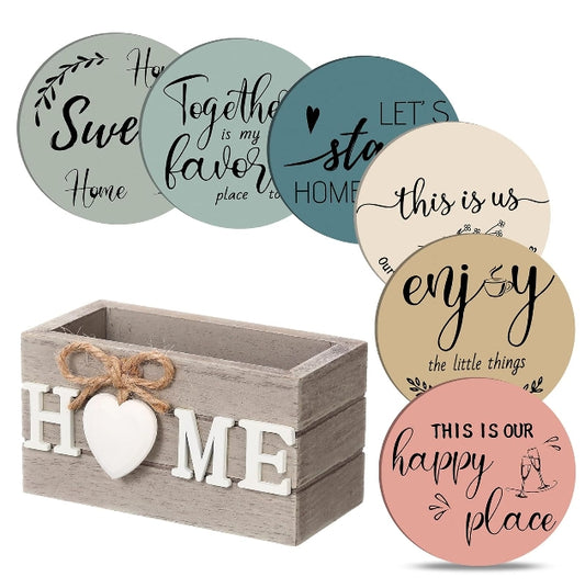 Coasters Wooden Set of 6