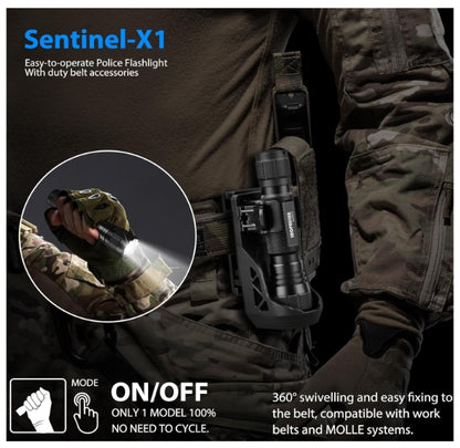 Tactical Flashlight 1200 High Lumen Duty Belt Flashlight