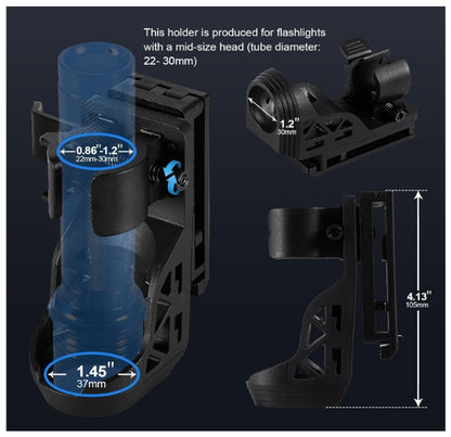 Tactical Flashlight 1200 High Lumen Duty Belt Flashlight