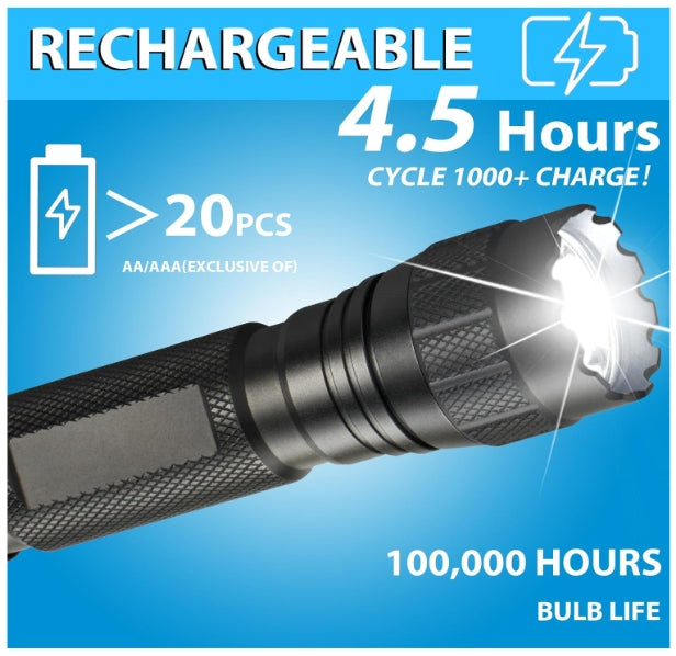 Tactical Flashlight 1200 High Lumen Duty Belt Flashlight