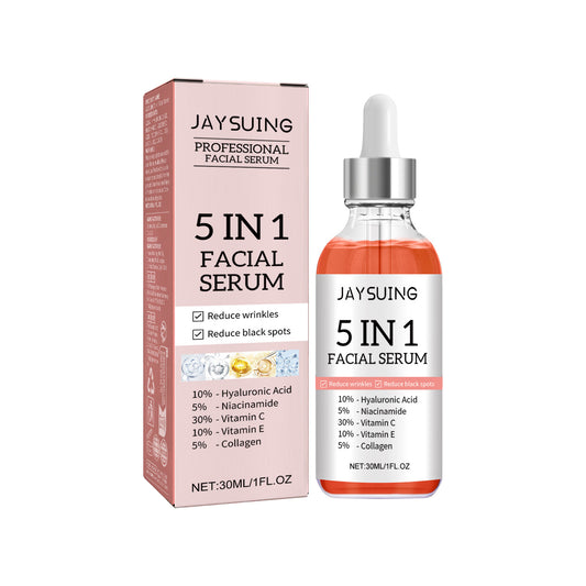 5 In 1 Facial Serum Vitamin C Anti Aging Reduces Hydrating Collagen Serum