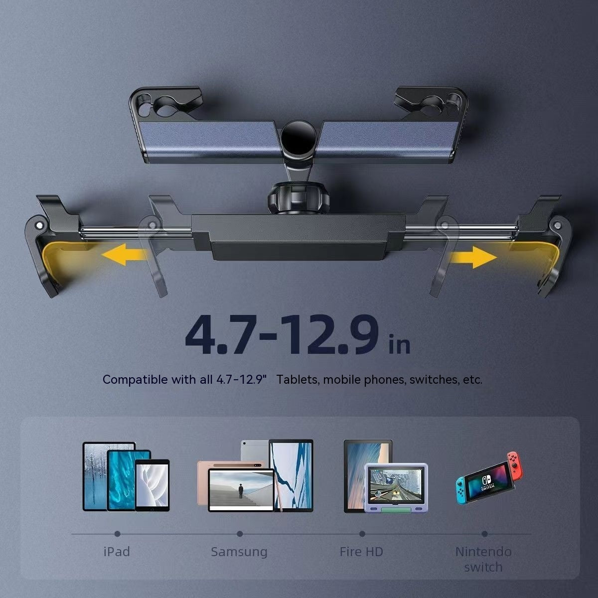 Car New Occipital Pillow Bracket Mobile Phone Bracket Adjustable Telescopic