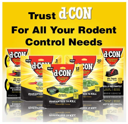 D-Con Refillable Corner Fit Mouse Poison Bait Station Refills, 10 Count